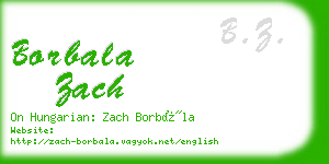 borbala zach business card